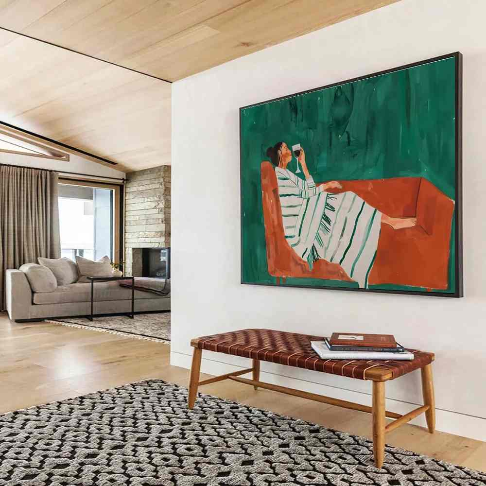 Office Original Handmade Figure Bar Room Giant Abstract Wall Art GE5FC